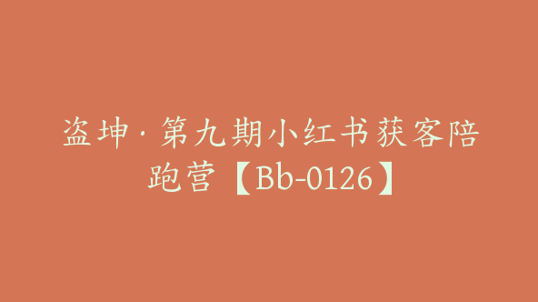 盗坤·第九期小红书获客陪跑营【Bb-0126】